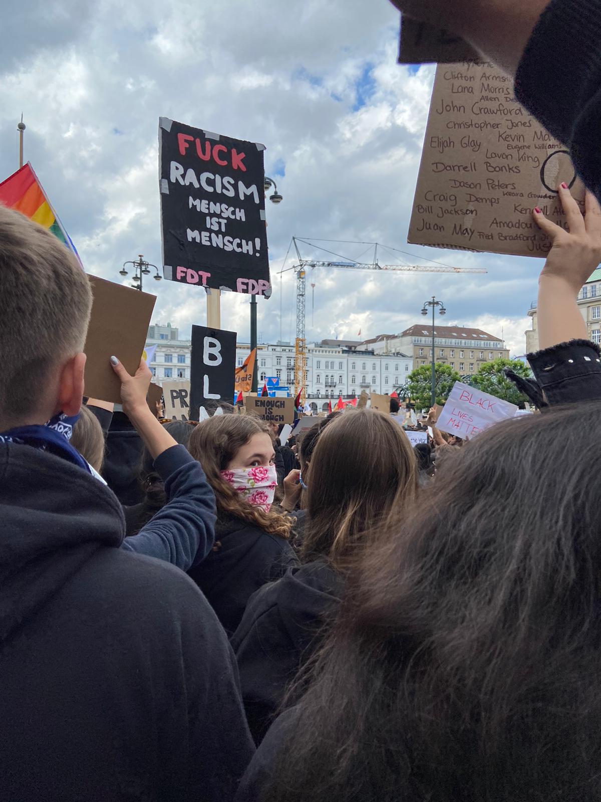 Proteste gegen Rassimus und Polizeigewalt in Hamburg